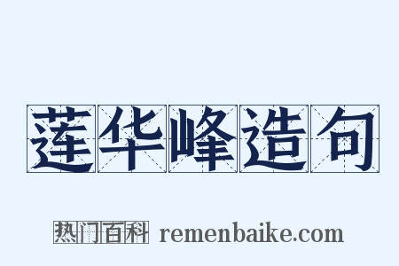 莲华峰造句是什么意思的图片